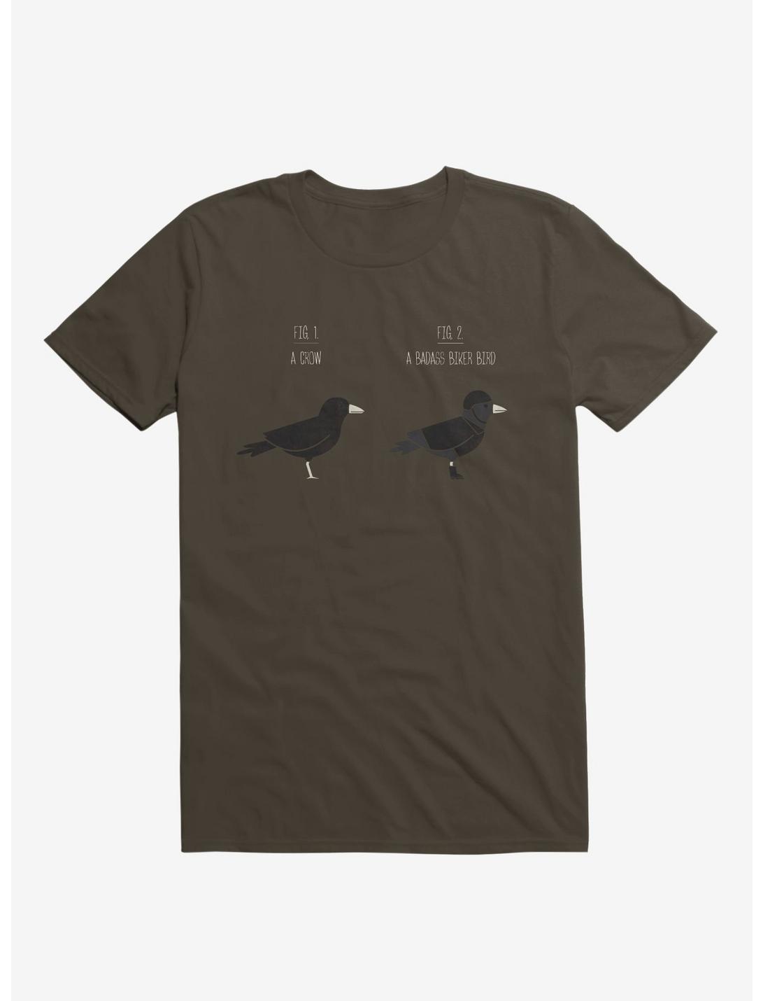 Know Your Birds A Crow Or Biker Bird Brown T-Shirt