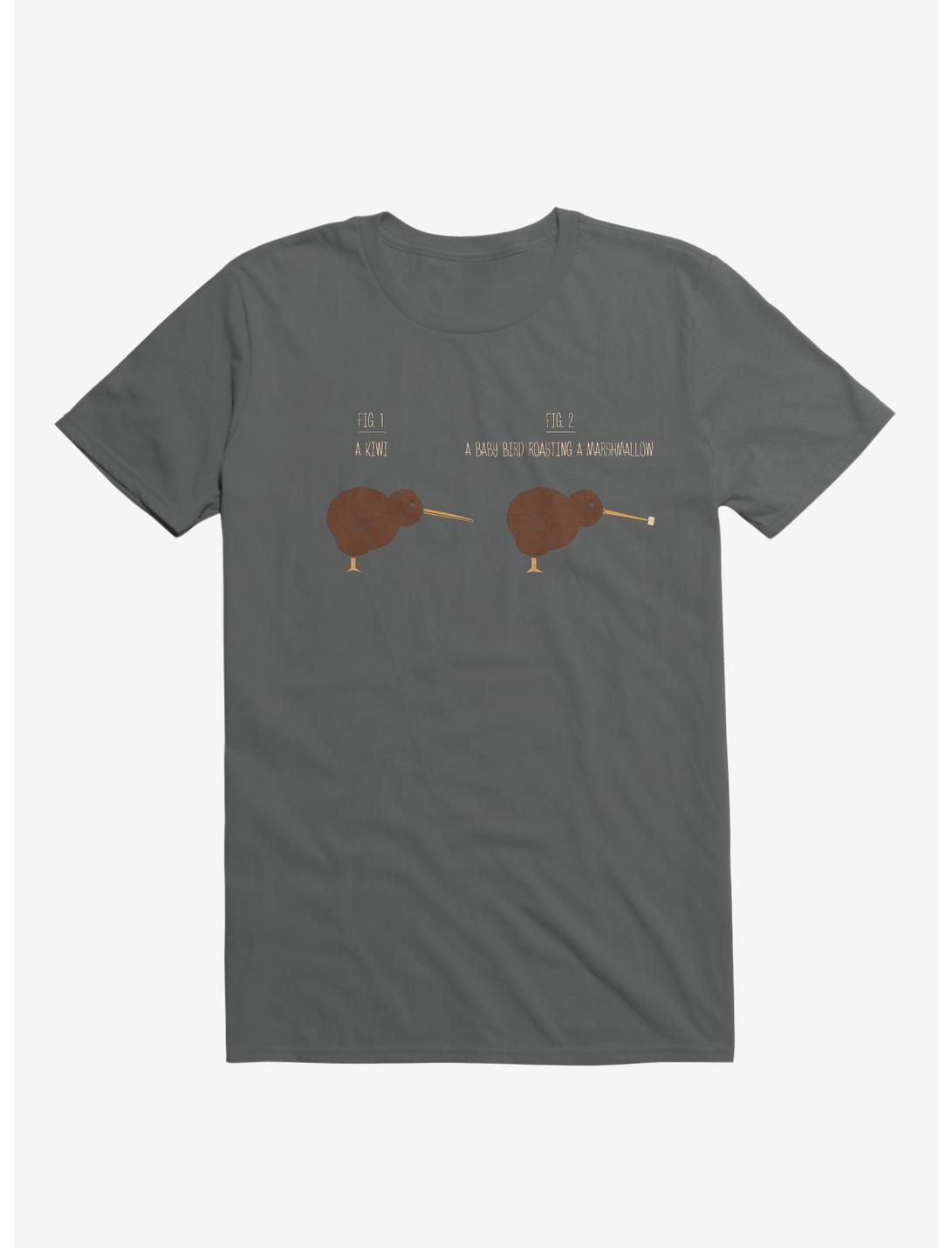 Know Your Birds A Kiwi Or Bird Roasting Marshmallow Charcoal Grey T-Shirt