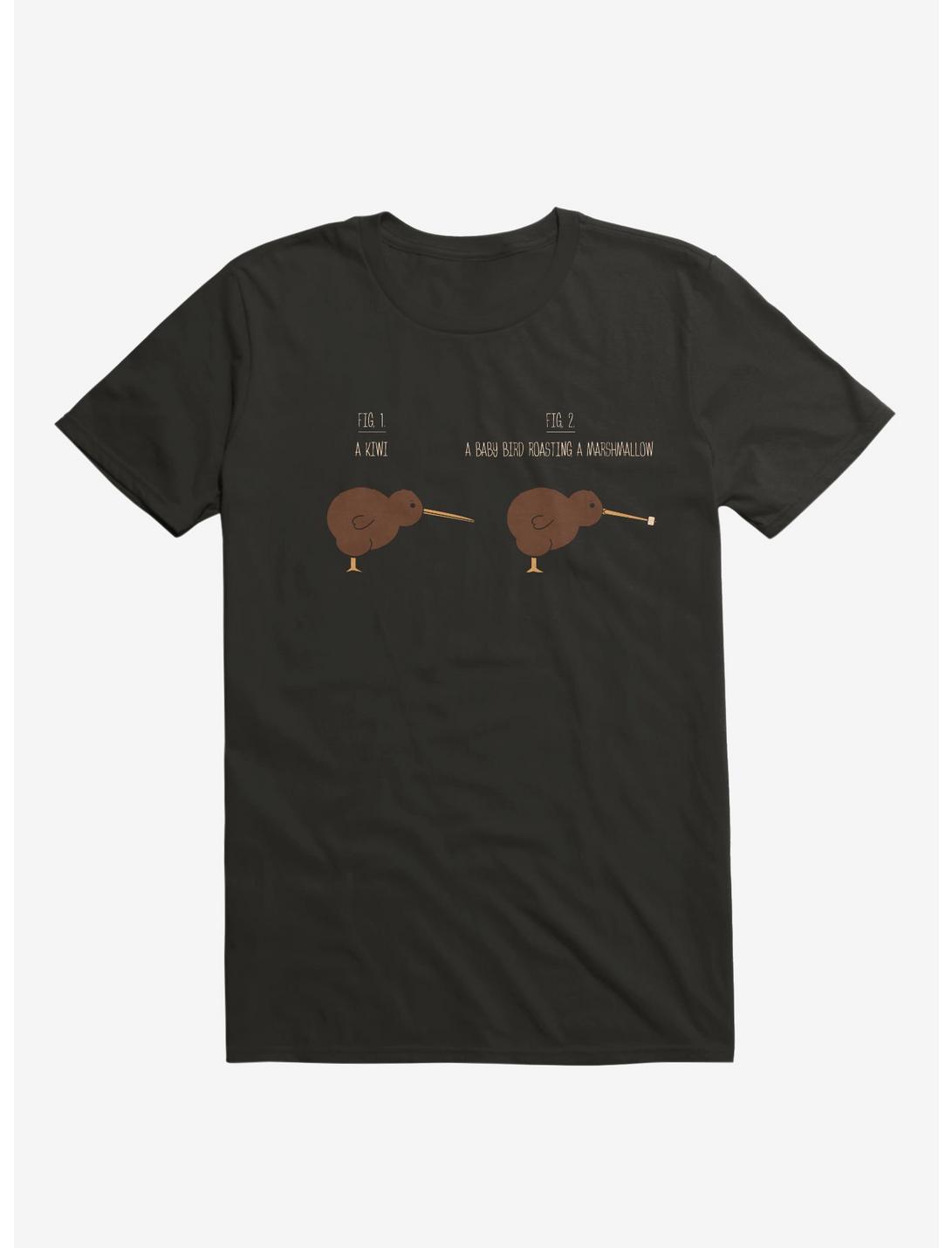 Know Your Birds A Kiwi Or Bird Roasting Marshmallow Black T-Shirt