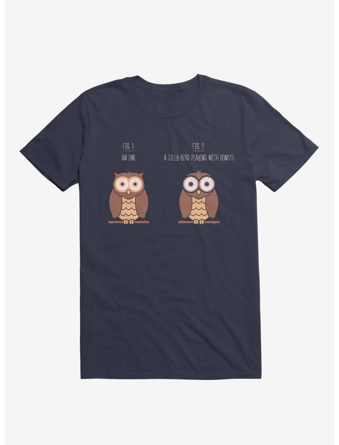 Know Your Birds An Owl Or Donut Eye Bird Navy Blue T-Shirt
