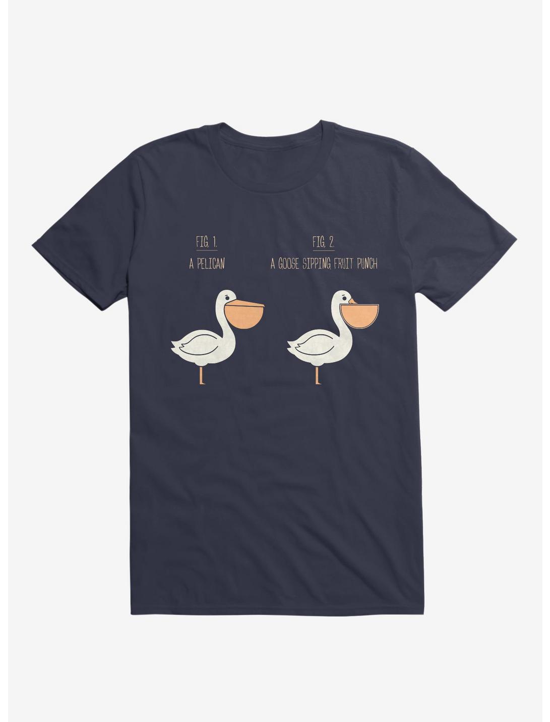 Know Your Birds A Pelican Or A Goose Navy Blue T-Shirt