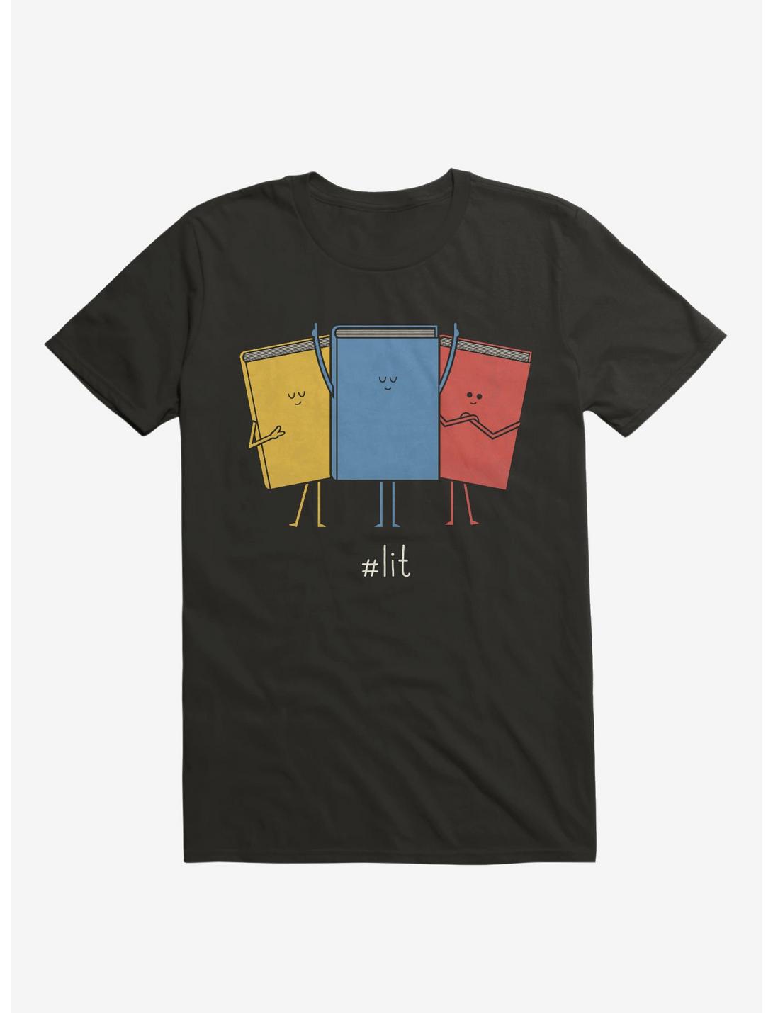 #Lit Books Black T-Shirt