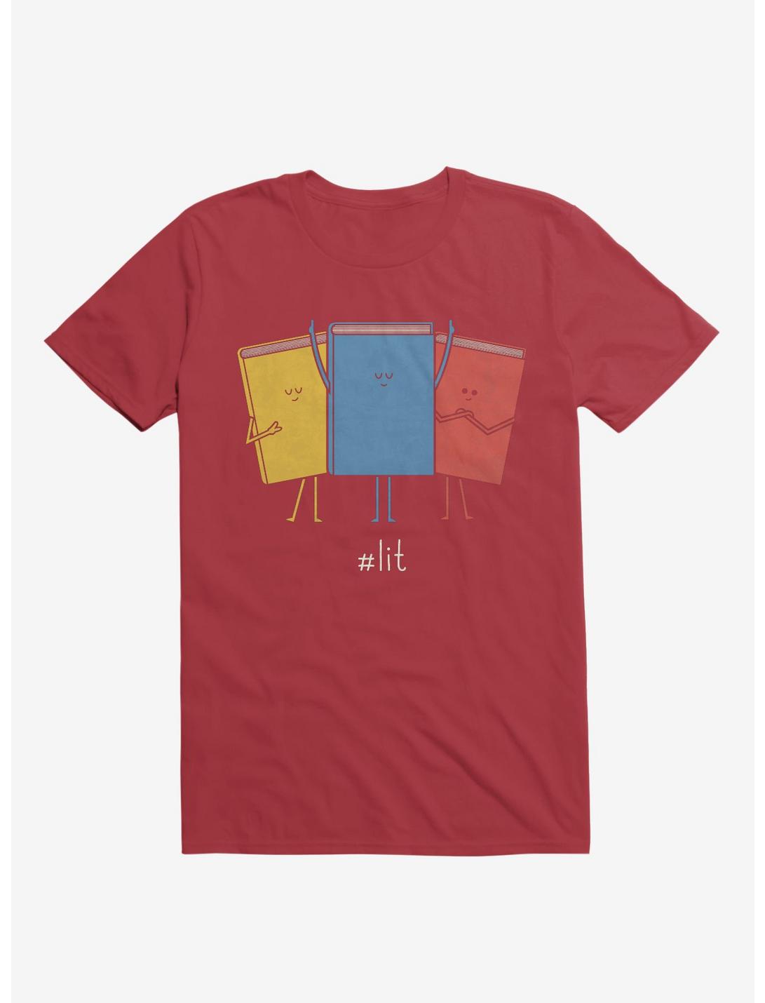 #Lit Books Red T-Shirt