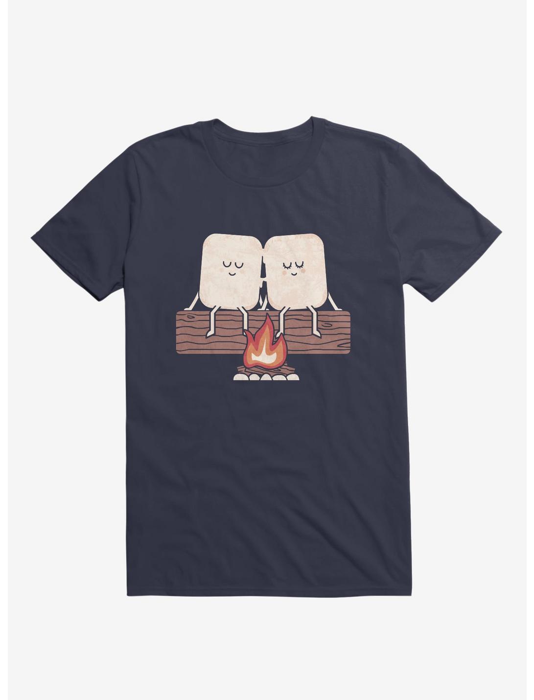 I Melt With You Marshmallows Navy Blue T-Shirt