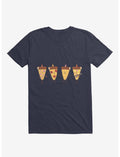 Pizza Slice Party Navy Blue T-Shirt