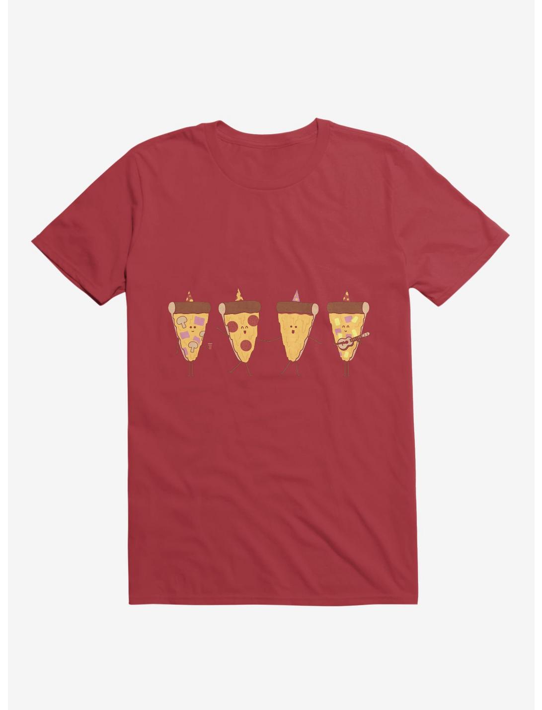Pizza Slice Party Red T-Shirt