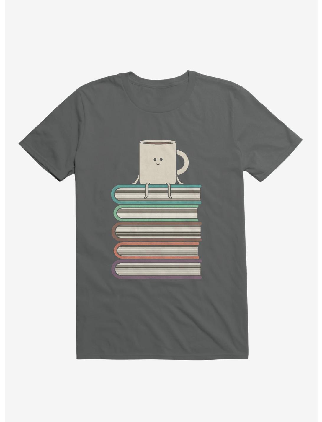 Top Of The World Cup On Books Charcoal Grey T-Shirt
