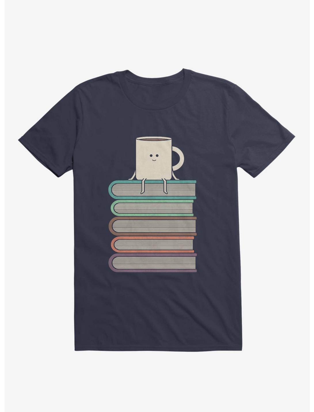 Top Of The World Cup On Books Navy Blue T-Shirt