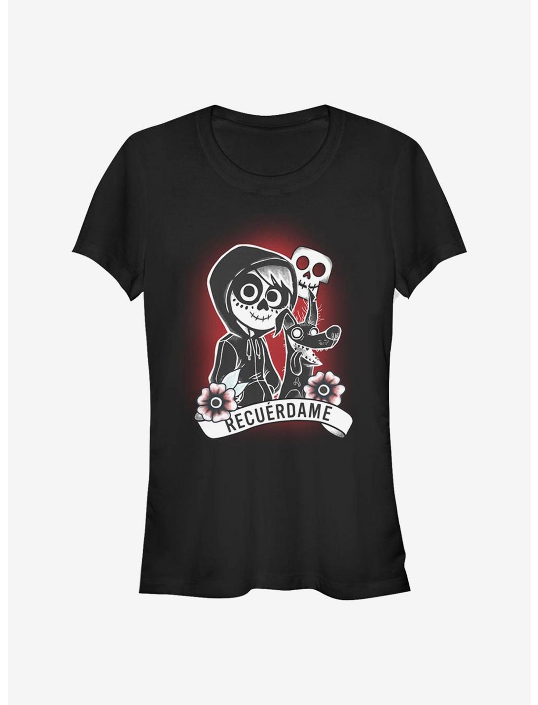 Disney Pixar Coco Recuerdame Tattoo Girls T-Shirt