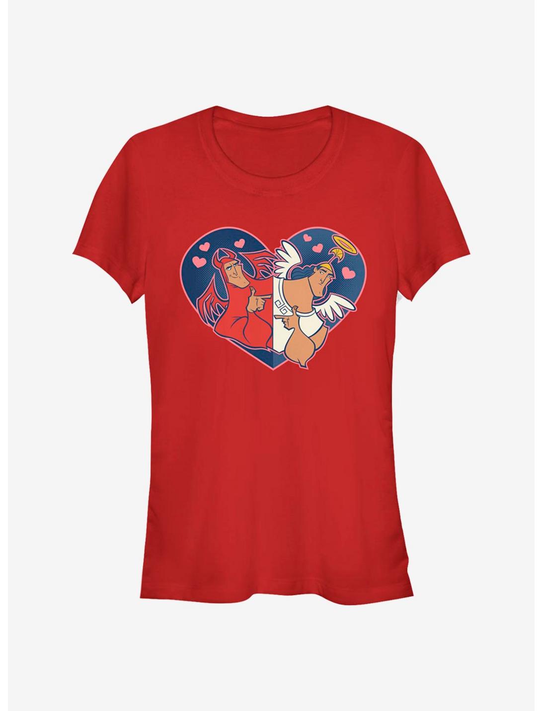 Disney The Emperor's New Groove Kronk Angel & Devil Heart Girls T-Shirt