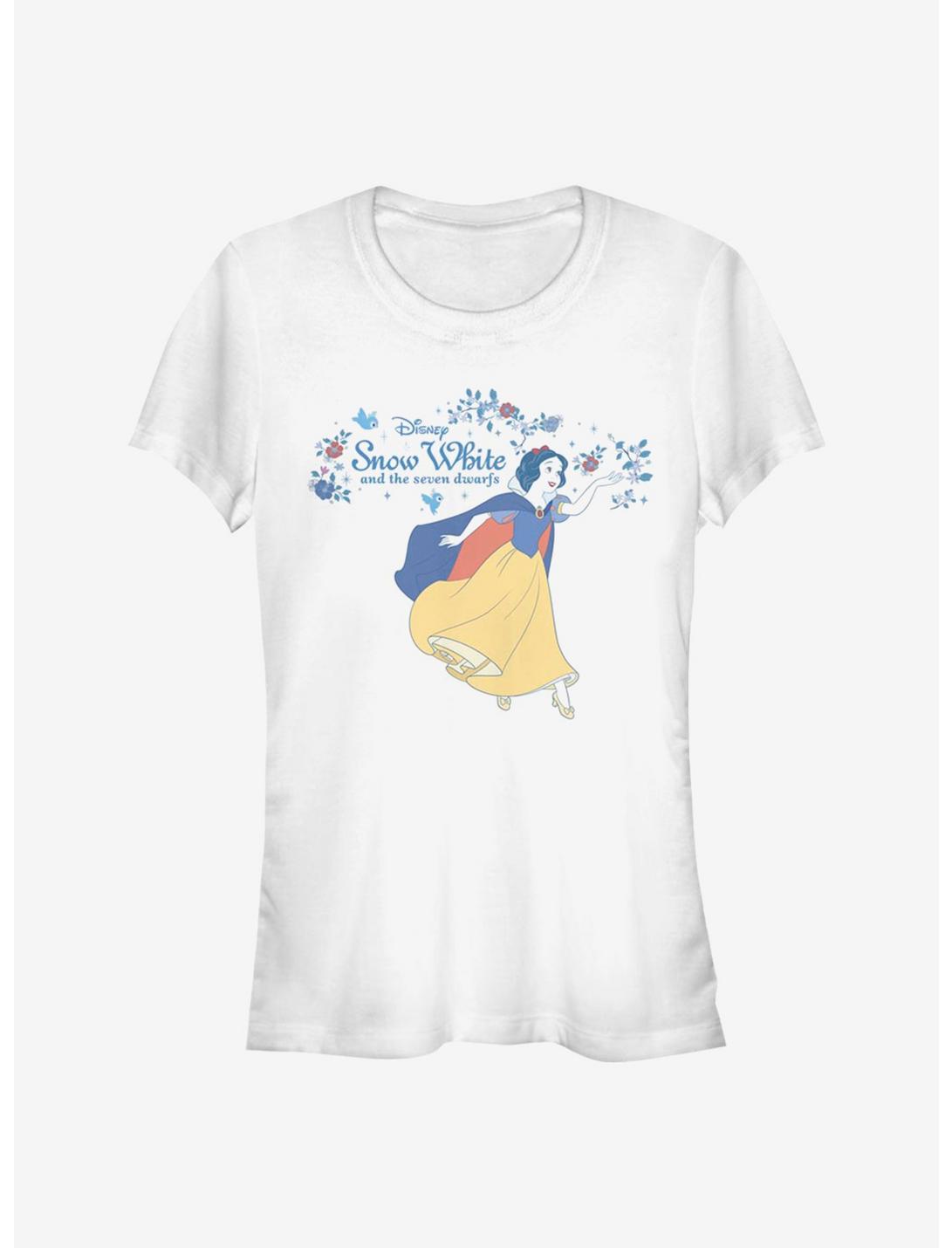 Disney Snow White And The Seven Dwarfs Classic Floral Girls T-Shirt