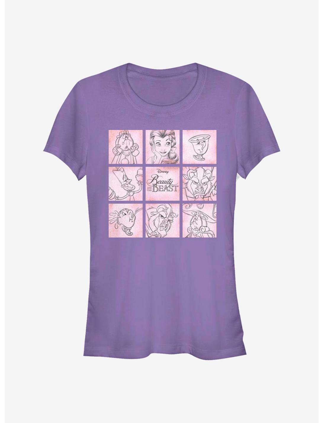 Disney Beauty And The Beast Sketches Girls T-Shirt