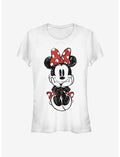 Disney Minnie Mouse Sitting Minnie Sketch Girls T-Shirt