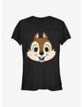 Disney Chip N' Dale Chip Big Face Girls T-Shirt
