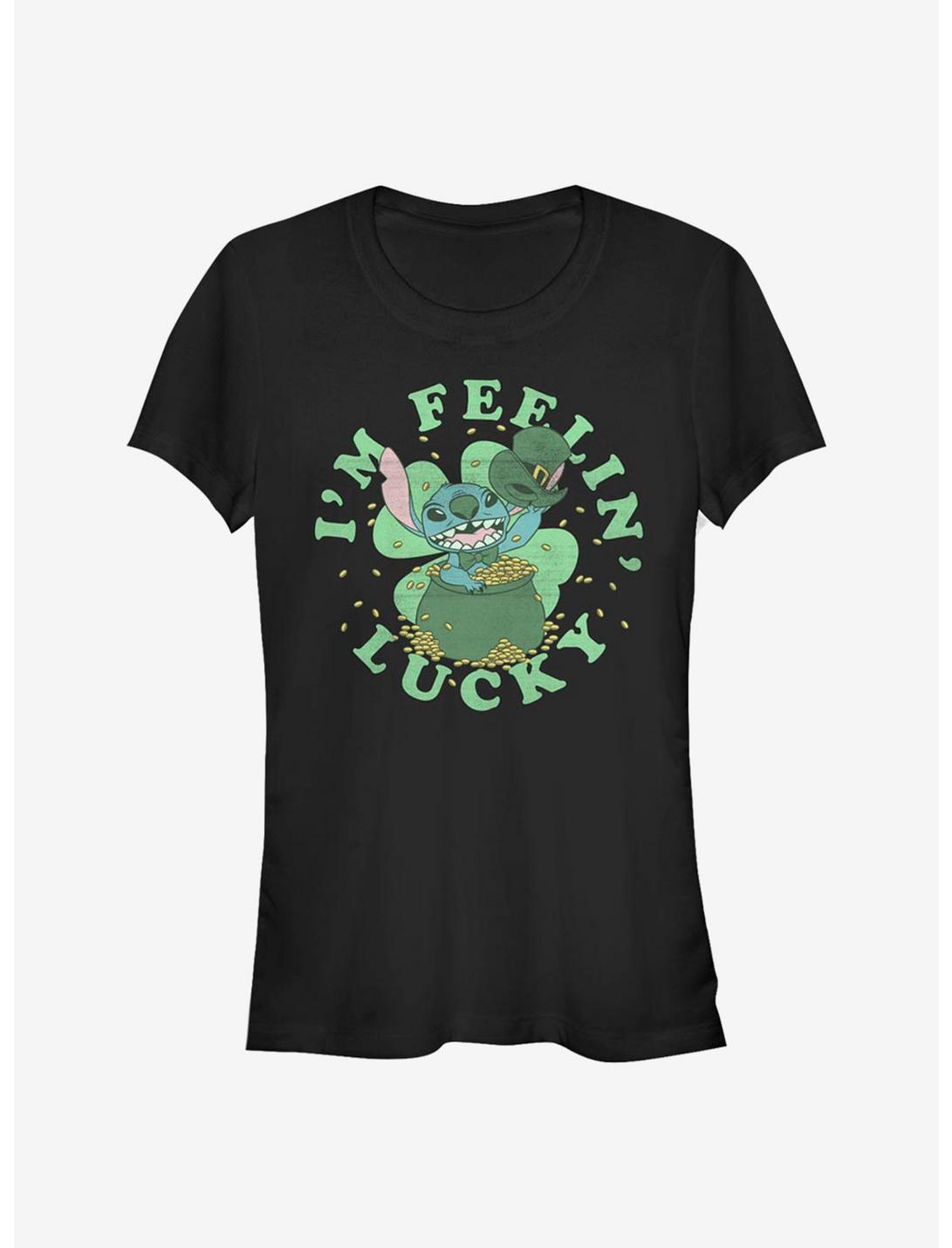 Disney Lilo & Stitch I'm Feelin Lucky Girls T-Shirt