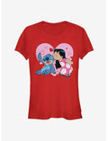 Disney Lilo & Stitch Lilo And Valentine Kisses Girls T-Shirt