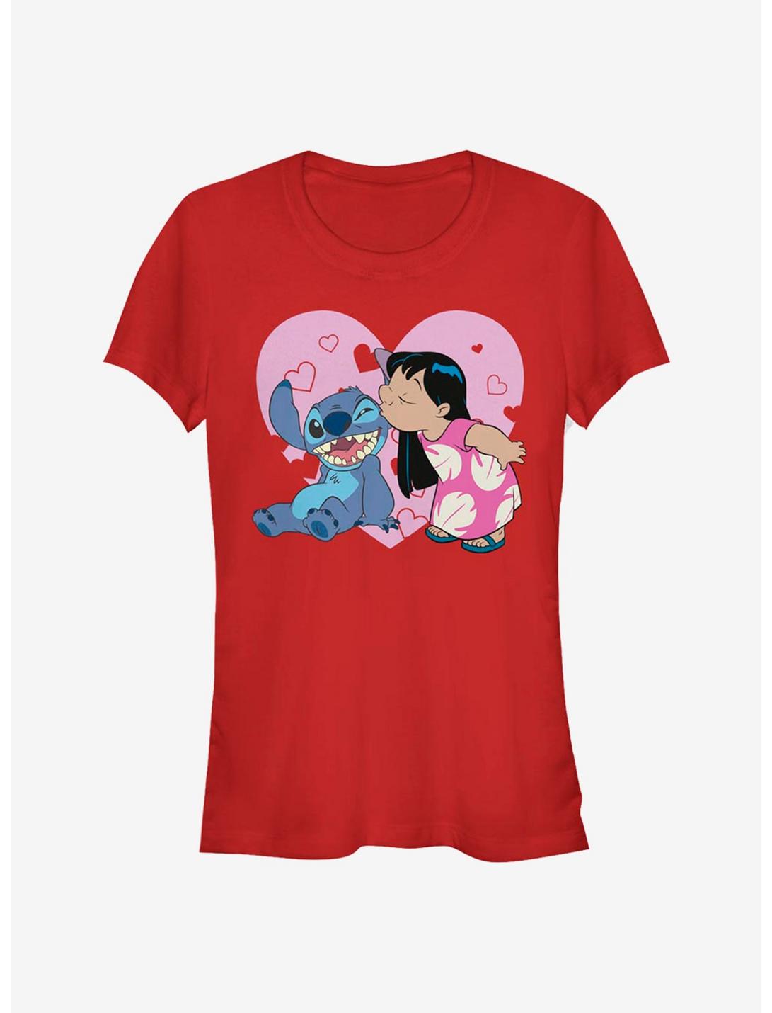 Disney Lilo & Stitch Lilo And Valentine Kisses Girls T-Shirt