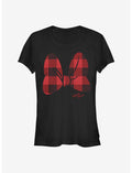 Disney Minnie Mouse Plaid Bow Girls T-Shirt