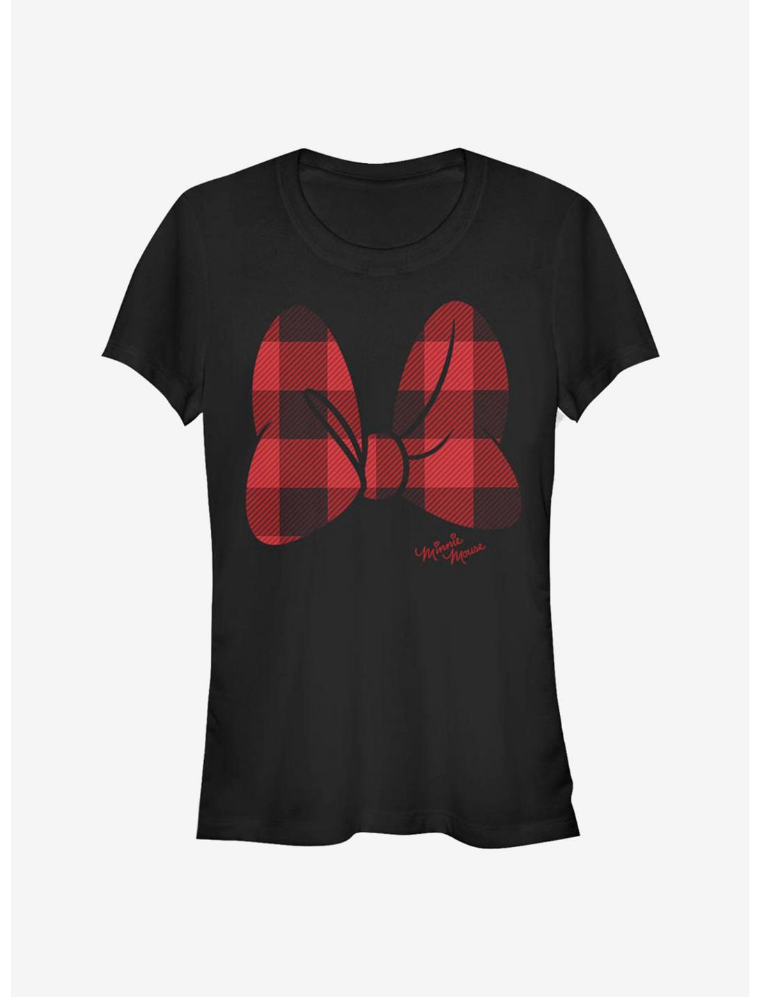 Disney Minnie Mouse Plaid Bow Girls T-Shirt