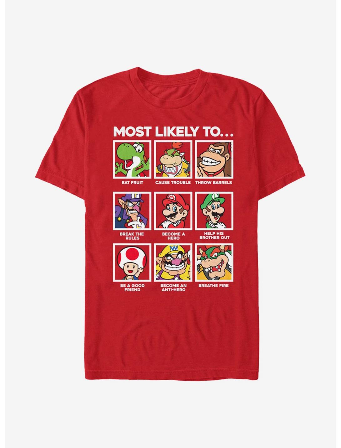 Nintendo Super Mario Most Likely To T-Shirt