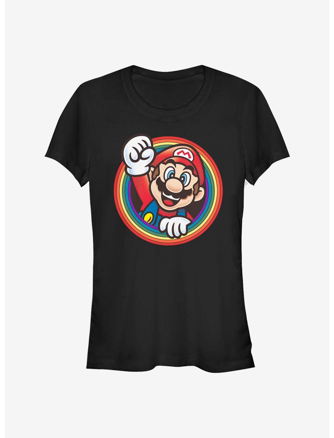 Super Mario Rainbow Mario Girls T-Shirt