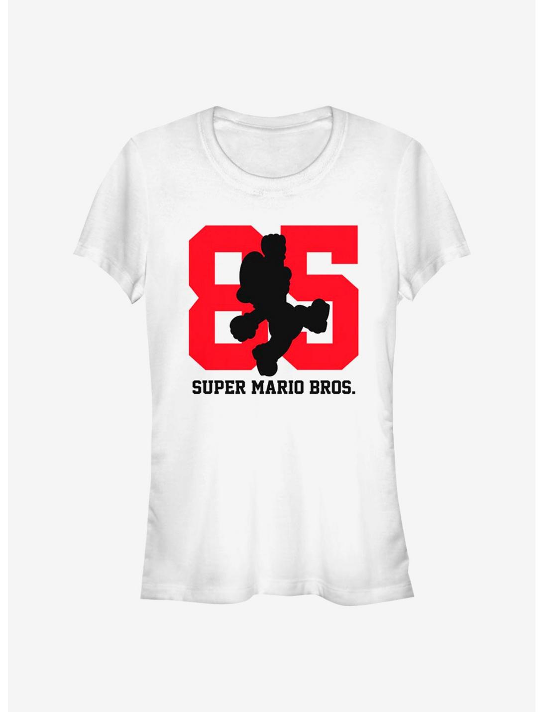 Super Mario 85 With Mario Silhouette Girls T-Shirt