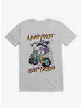 Raccoon Live Fast Eat Trash! Ice Grey T-Shirt