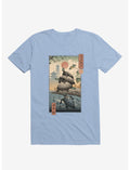 Turtle Stream Kame Kame Ukiyo-e Light Blue T-Shirt