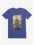 Turtle Stream Kame Kame Ukiyo-e Royal Blue T-Shirt