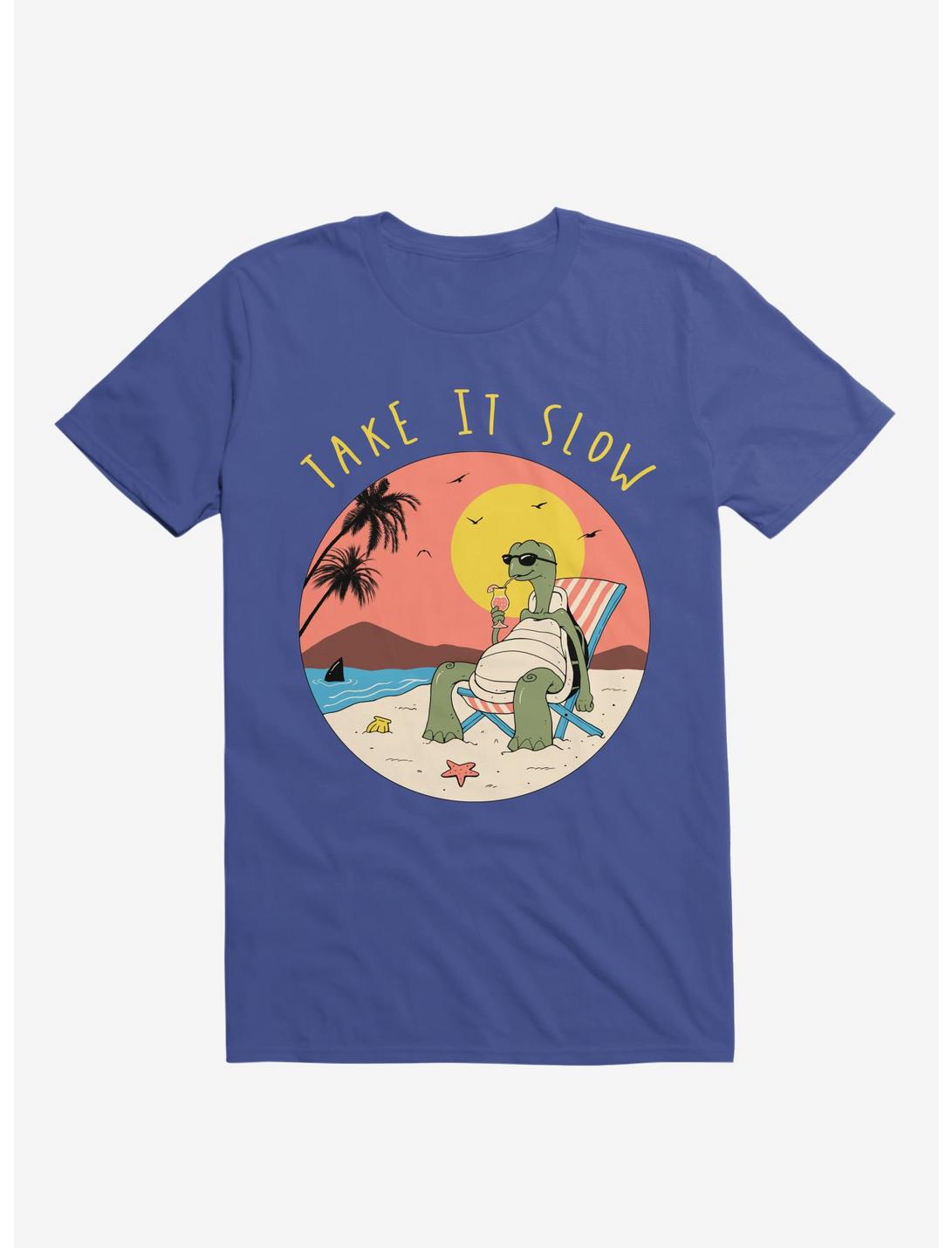 Take It Slow! Turtle Beach Royal Blue T-Shirt