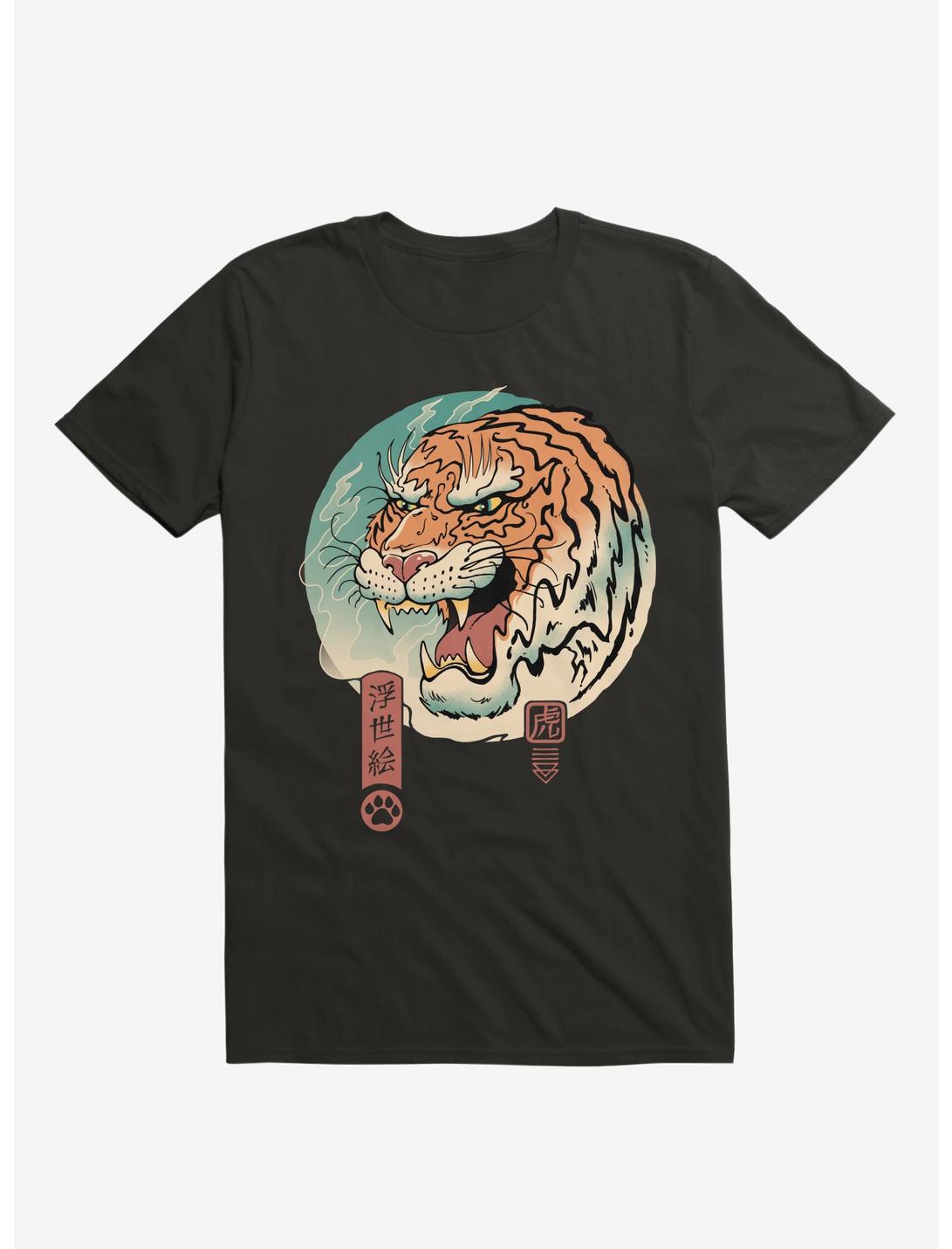 Tiger Ukiyo-E Black T-Shirt