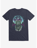 Cosmic Purrrcraft Navy Blue T-Shirt