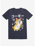 Kawaii Corgi Navy Blue T-Shirt