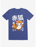 Kawaii Fox Royal Blue T-Shirt