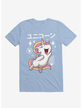 Kawaii Unicorn Light Blue T-Shirt