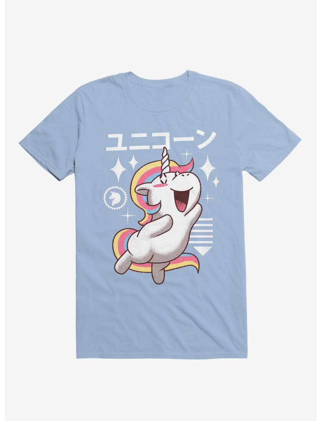 Kawaii Unicorn Light Blue T-Shirt