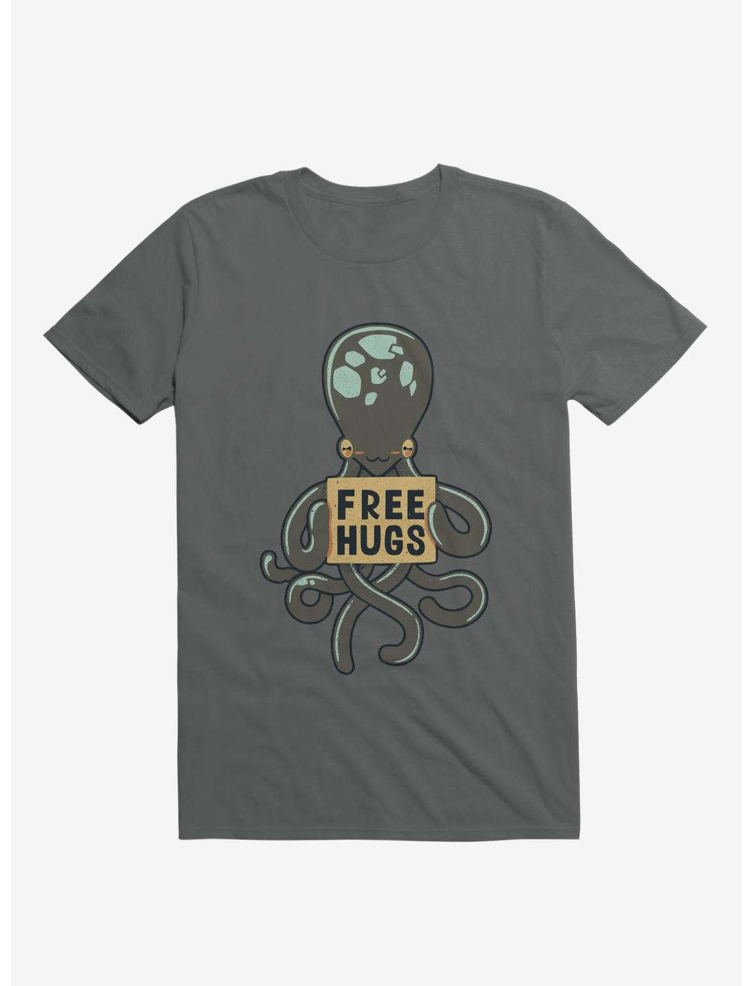 Free Hugs Octopus Charcoal Grey T-Shirt