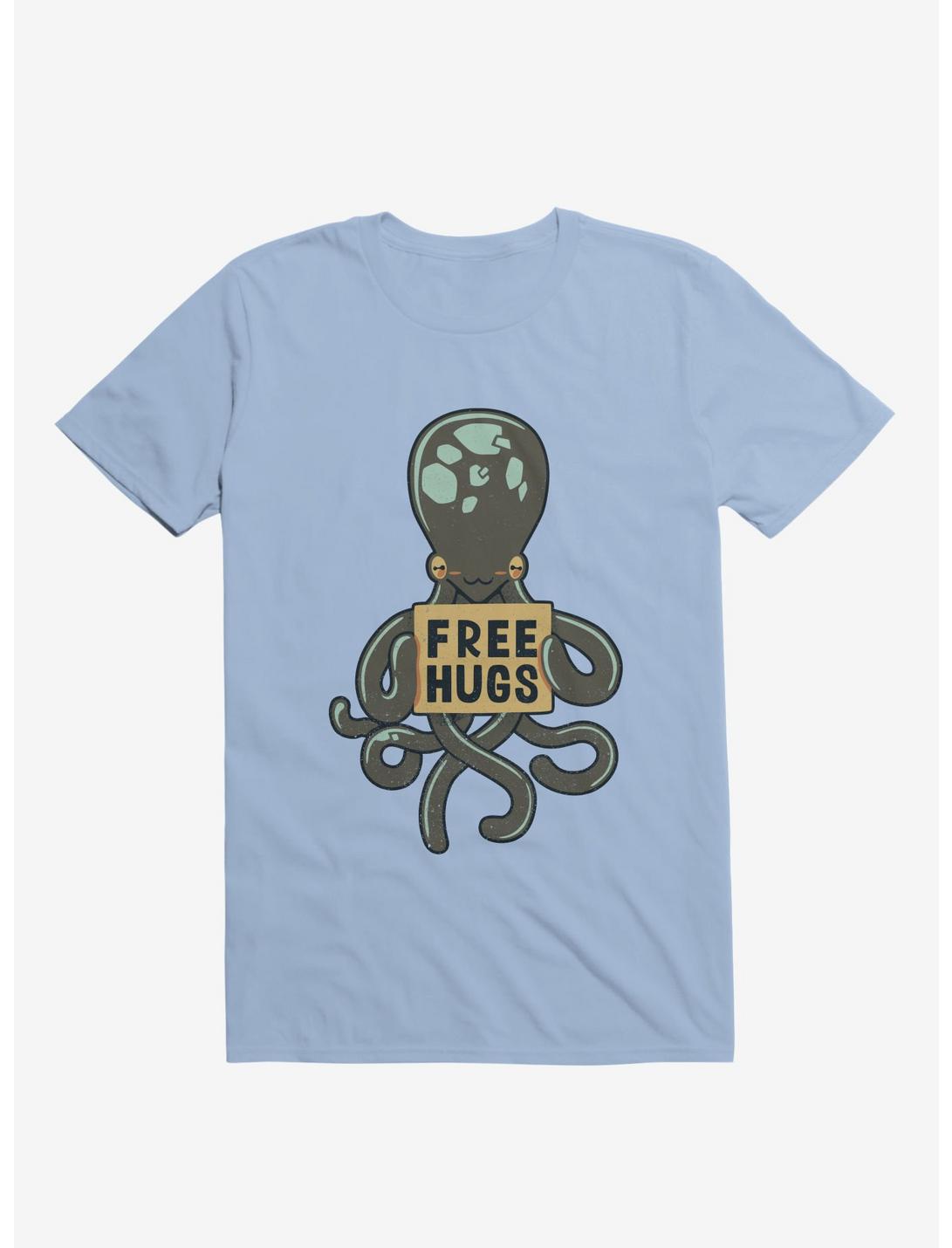 Free Hugs Octopus Light Blue T-Shirt