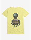 Free Hugs Octopus Corn Silk Yellow T-Shirt