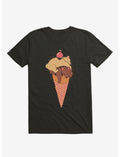 Ice Cream Bears Summer Black T-Shirt