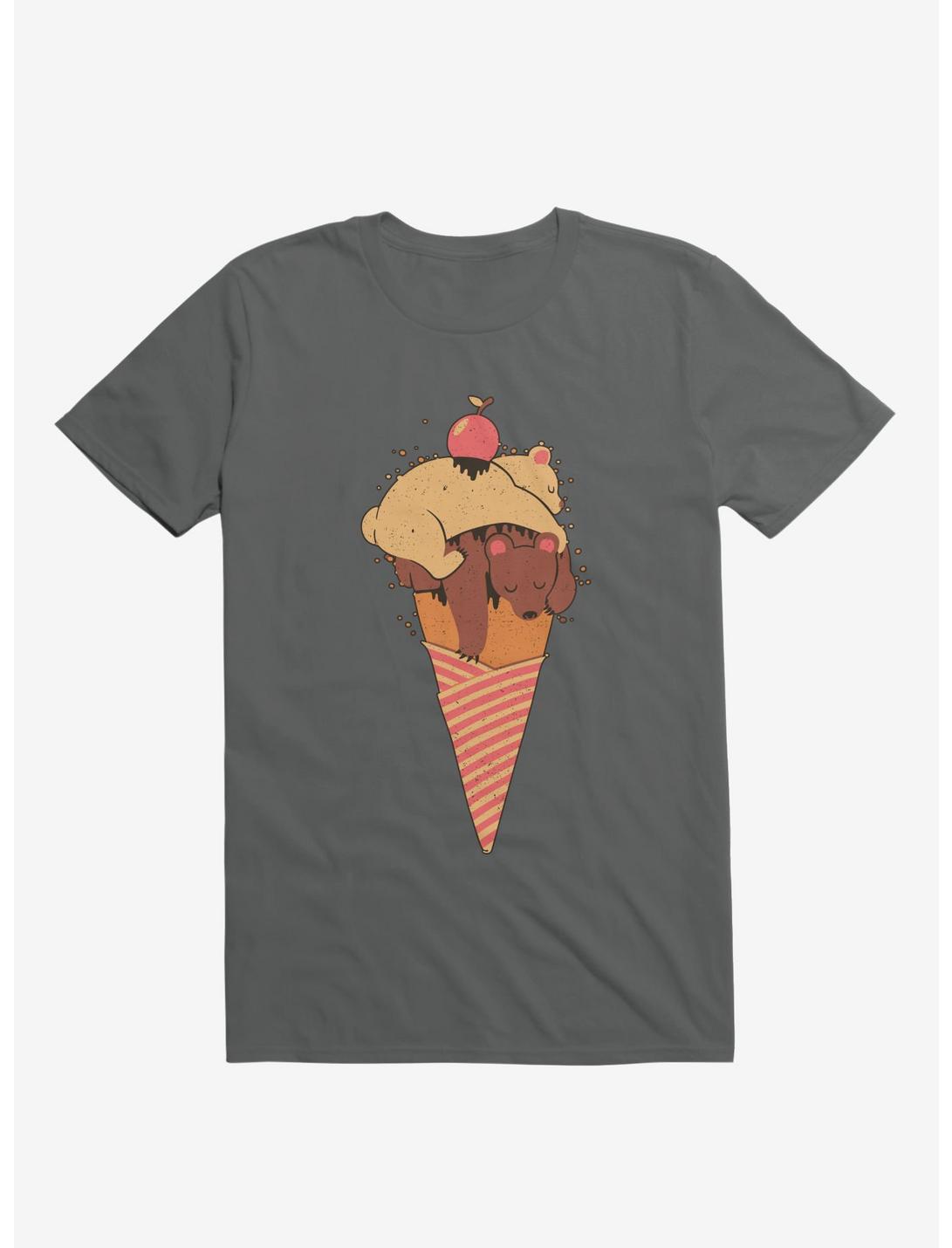 Ice Cream Bears Summer Charcoal Grey T-Shirt