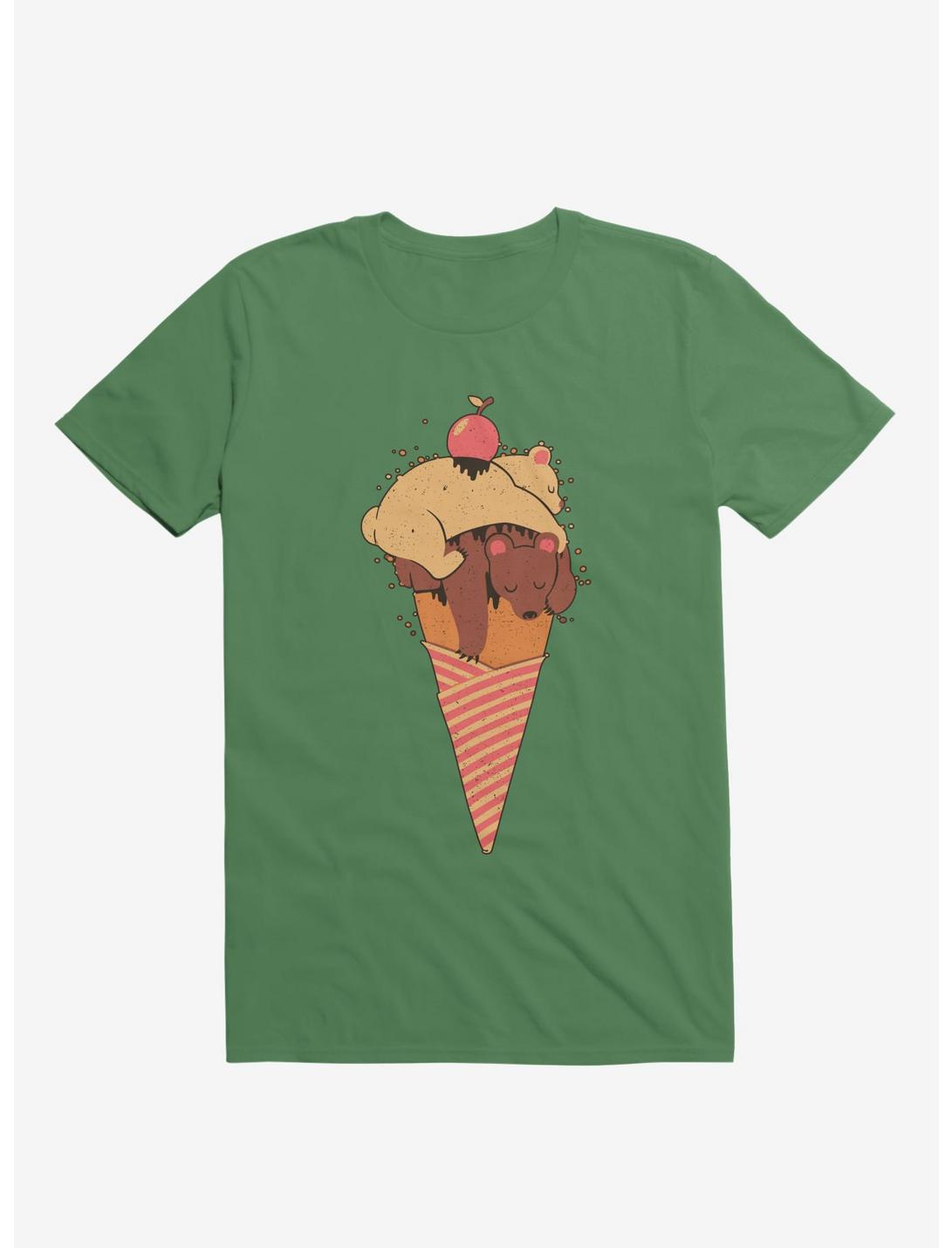 Ice Cream Bears Summer Kelly Green T-Shirt