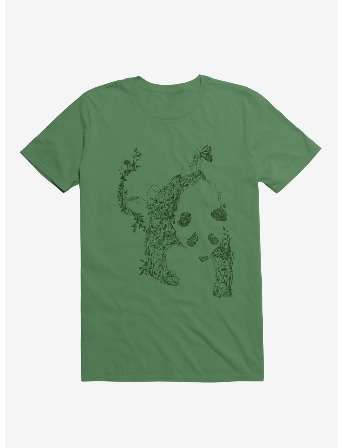 Sketch Of Nature Panda Kelly Green T-Shirt
