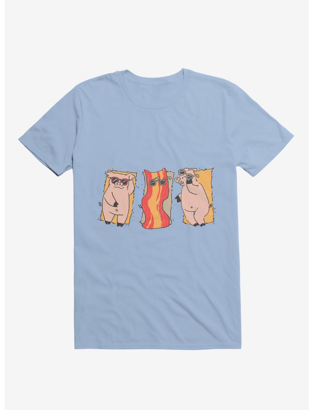 Sunscreen Pigs And Bacon Light Blue T-Shirt