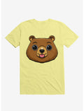 Bear Face Corn Silk Yellow T-Shirt