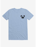 Dog Minimalist Pictogram Light Blue T-Shirt