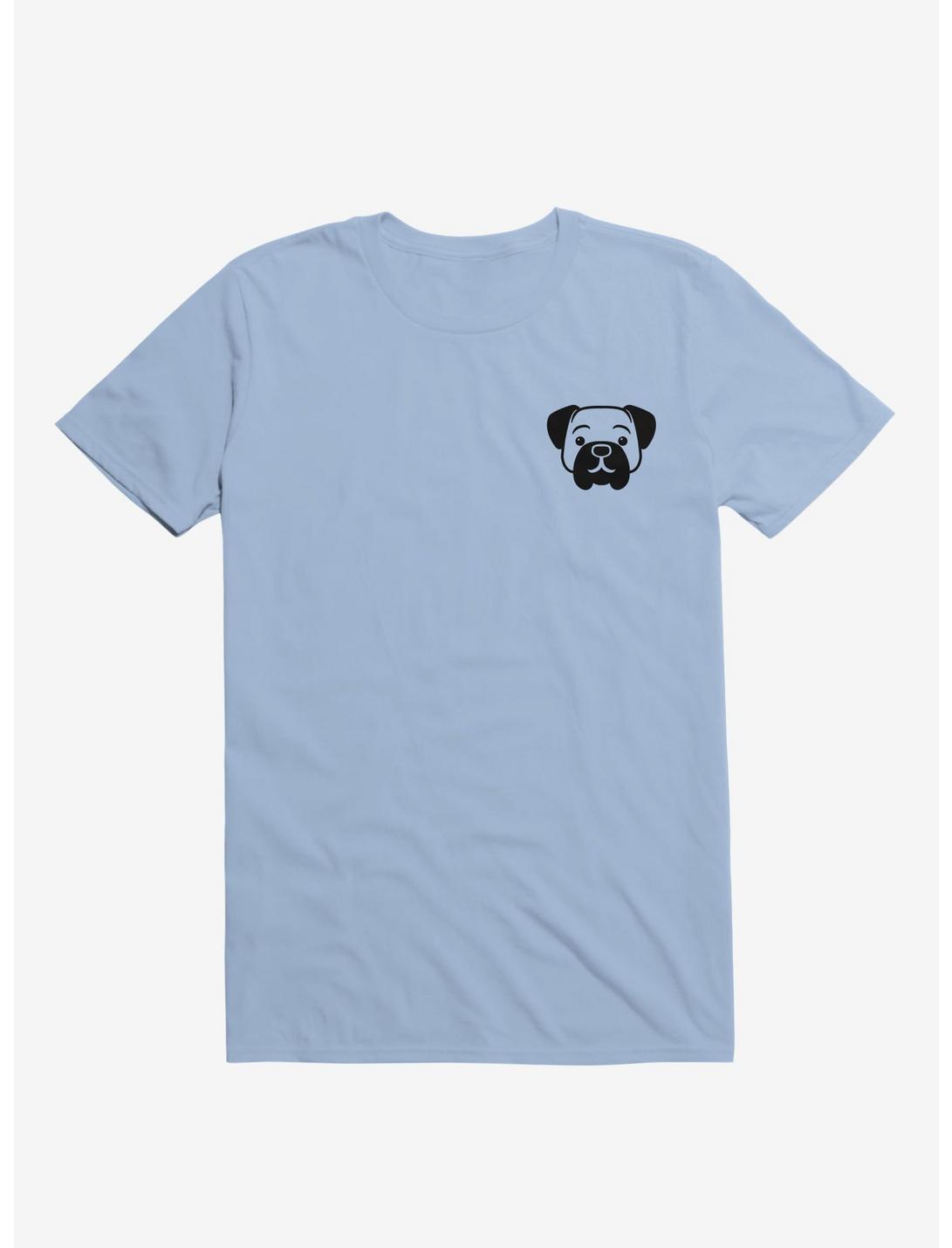Dog Minimalist Pictogram Light Blue T-Shirt