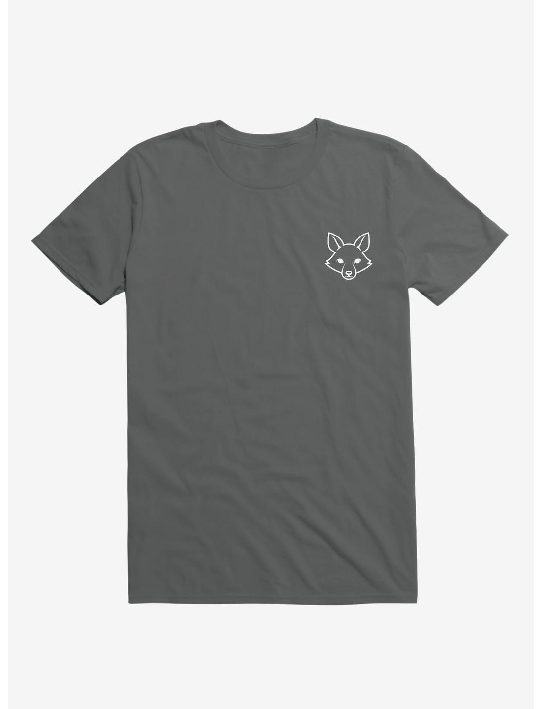 Fox Black And White Minimalist Pictogram - White T-Shirt