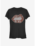 Disney Cruella Lip Cut Out Name Girls T-Shirt