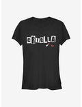 Disney Cruella Name Cut Out Letters Girls T-Shirt